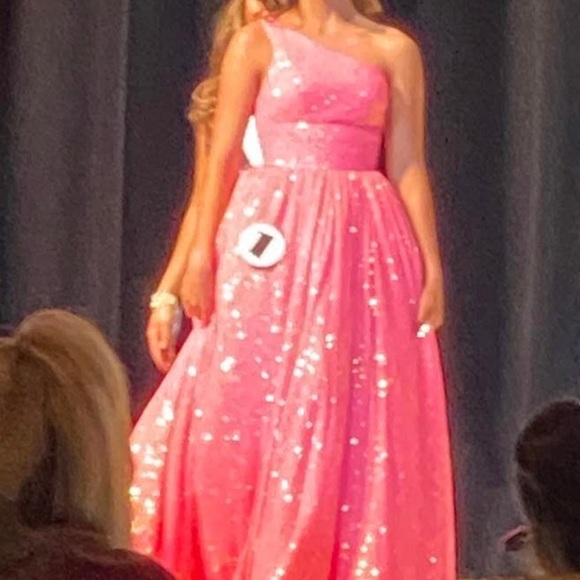 Sherri Hill Vibrant Pink Gown - Picture 5 of 5